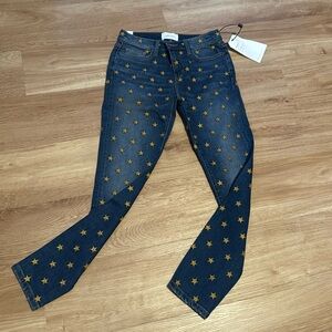 Current/Elliott Wms. Sz 27 The Ankle Skinny Stiletto Brenning Stars Jean, NWT
